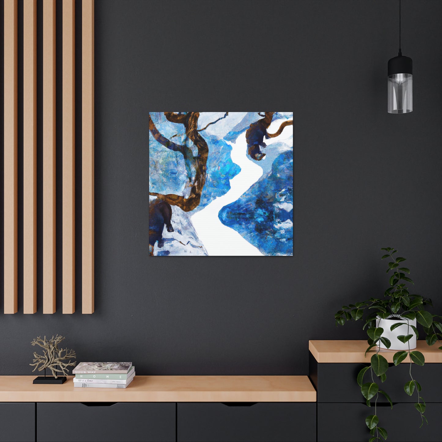 Otter Under Moonlight - Canvas