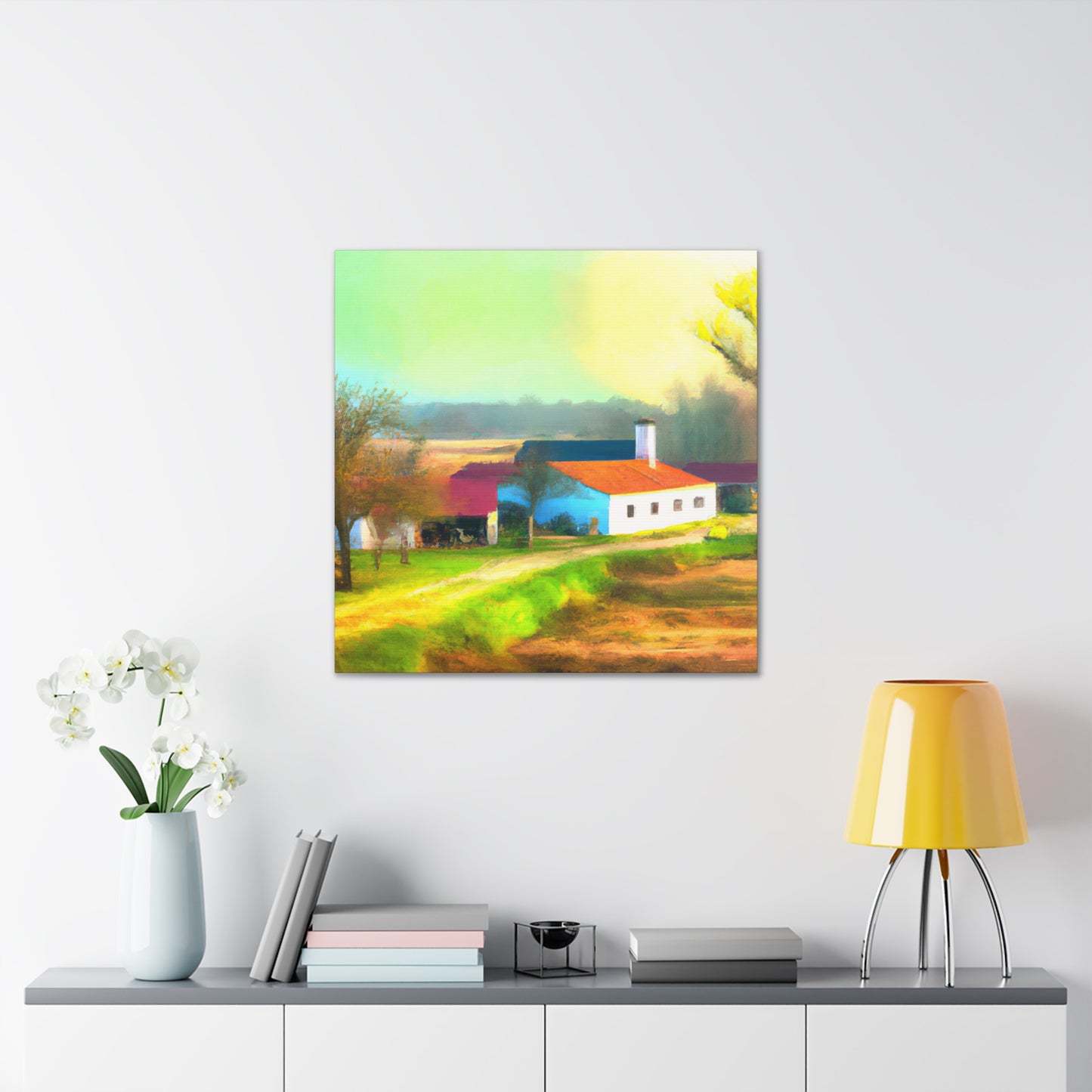 "Farmhouse of Seasons" - Canvas