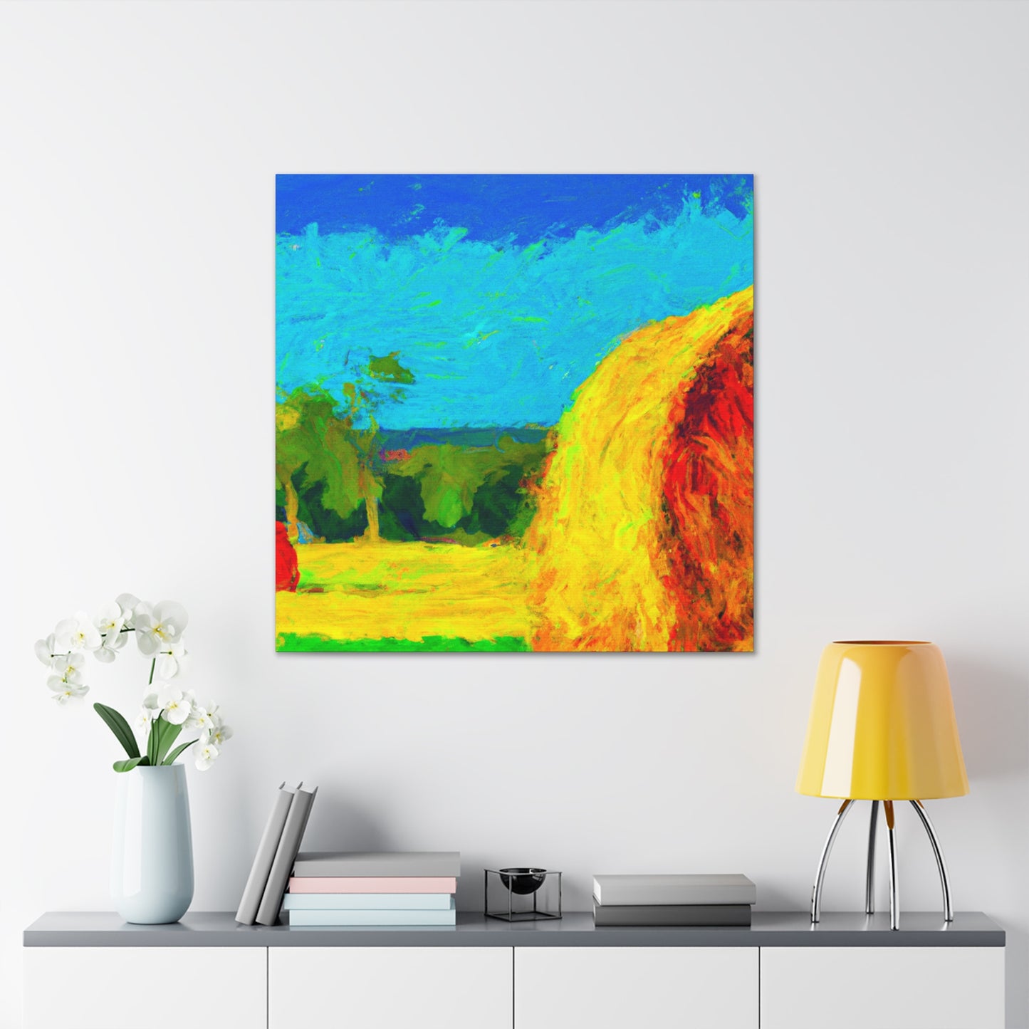 "Hay Field Impressionism" - Canvas