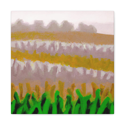 "Autumn Corn Harvest Scene" - Canvas