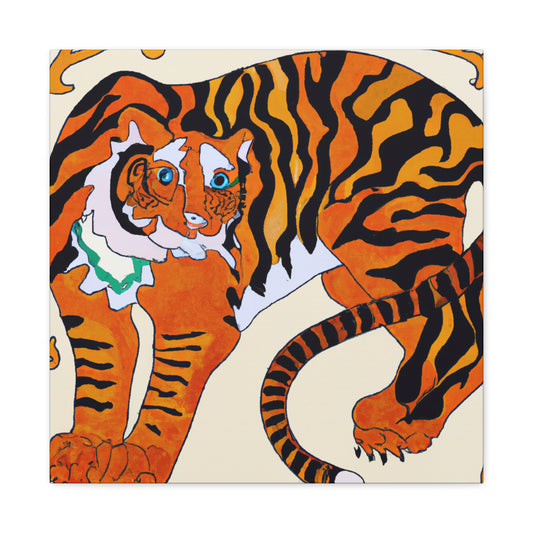 Bengal Tiger Unleashed. - Canvas