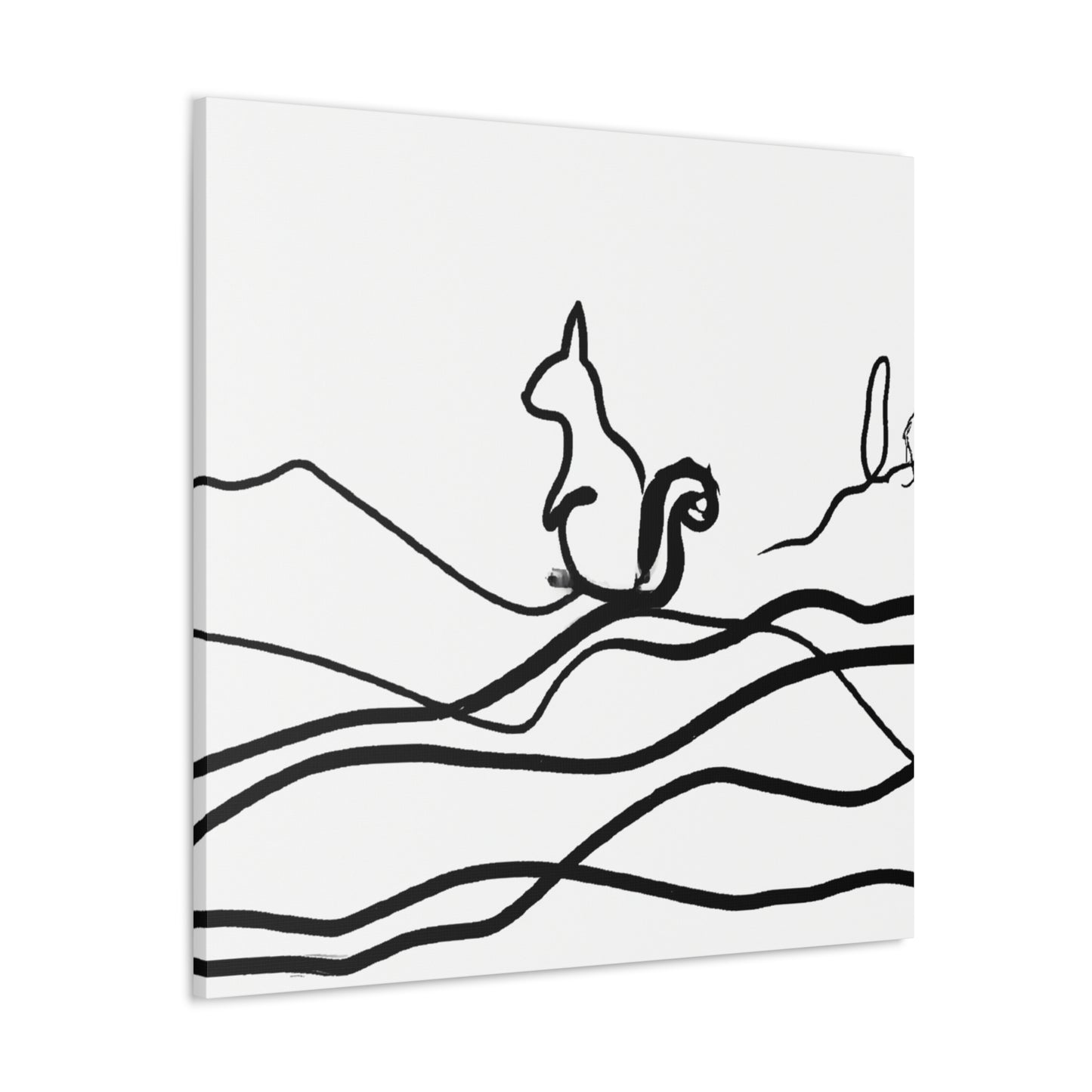 "Squirrel Minimalism Study" - Canvas