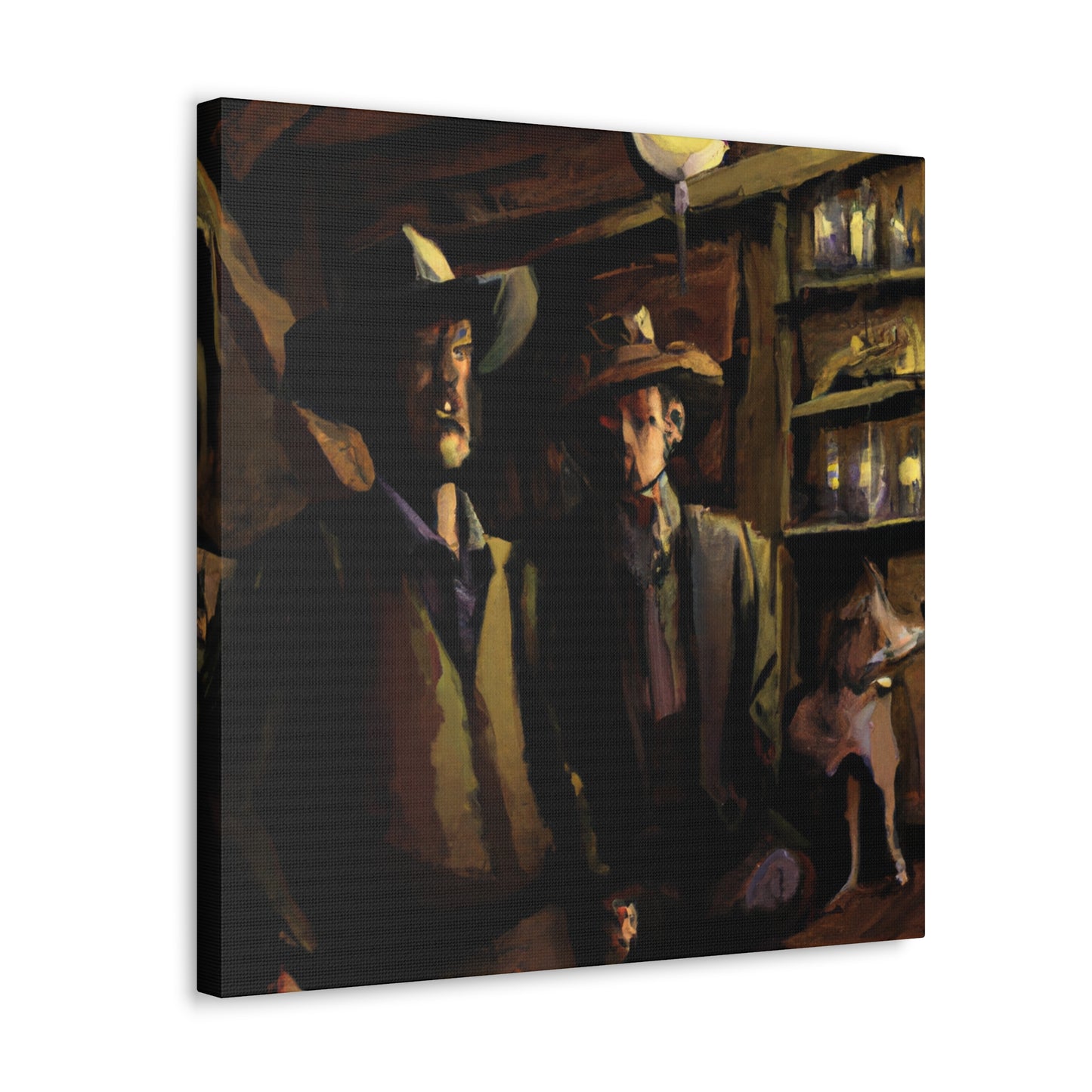 "Saloon Dance Party Scene" - Canvas