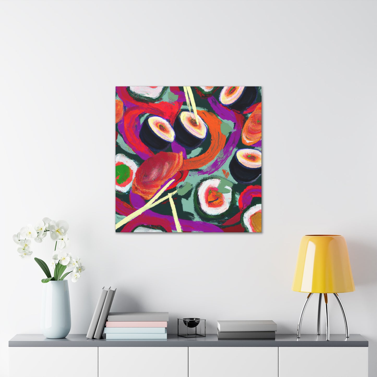 Sushi in Fauvist Hues - Canvas