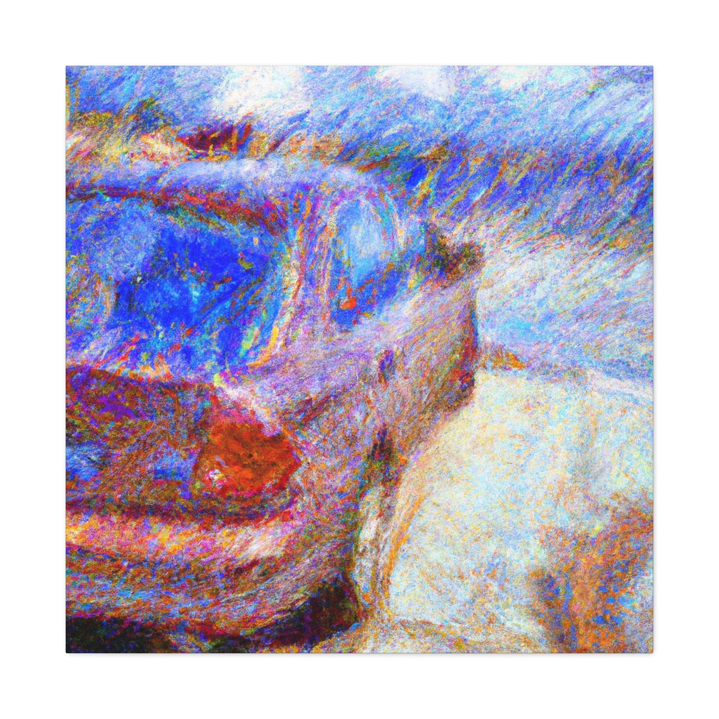 "Car Along the Countryside" - Canvas