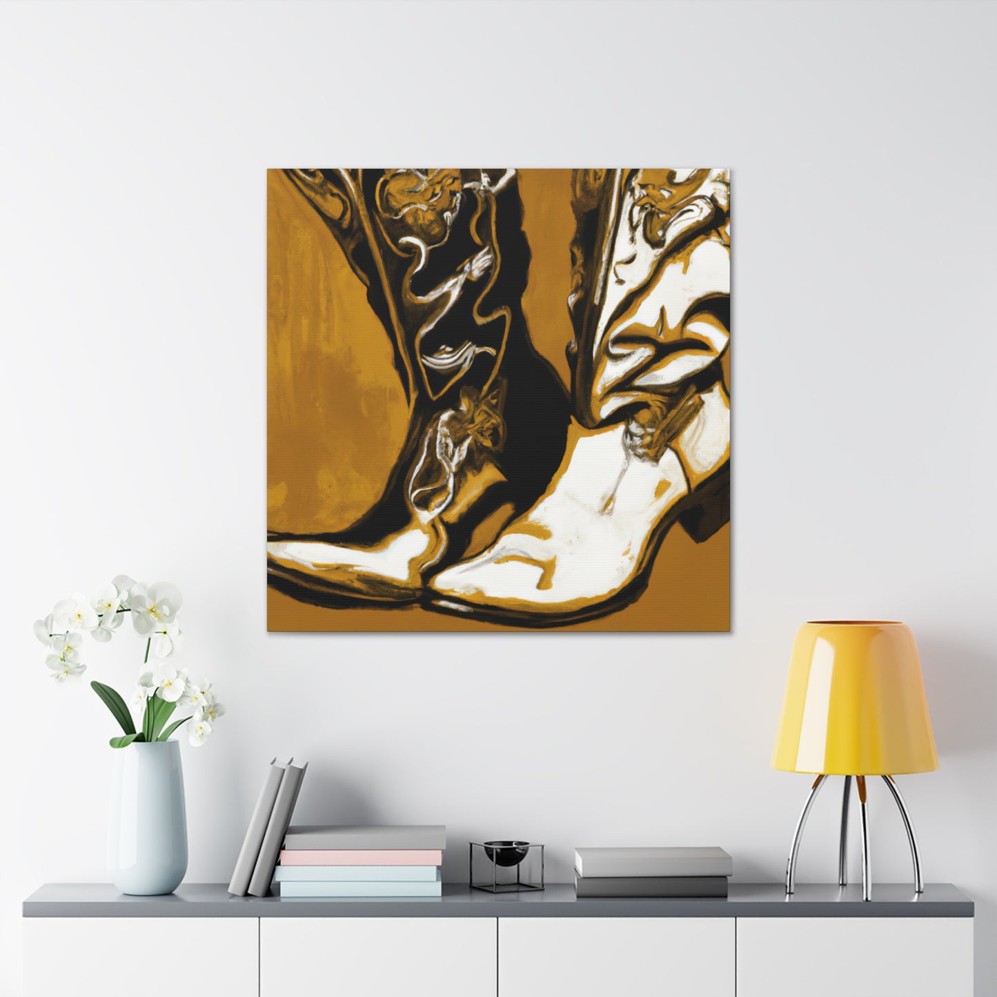 Boots on Baroque canvas - Canvas