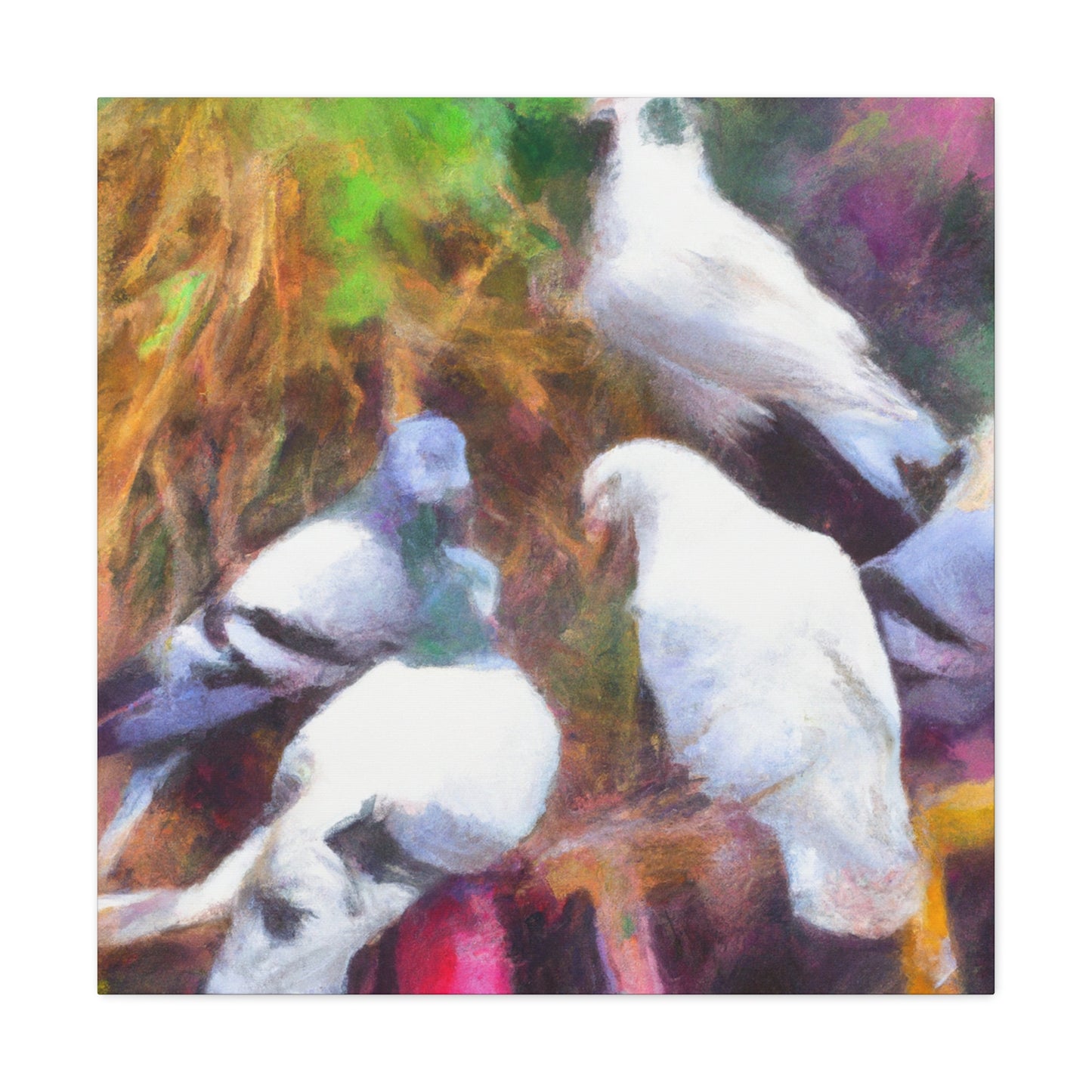 Pigeon in Impressionism - Canvas