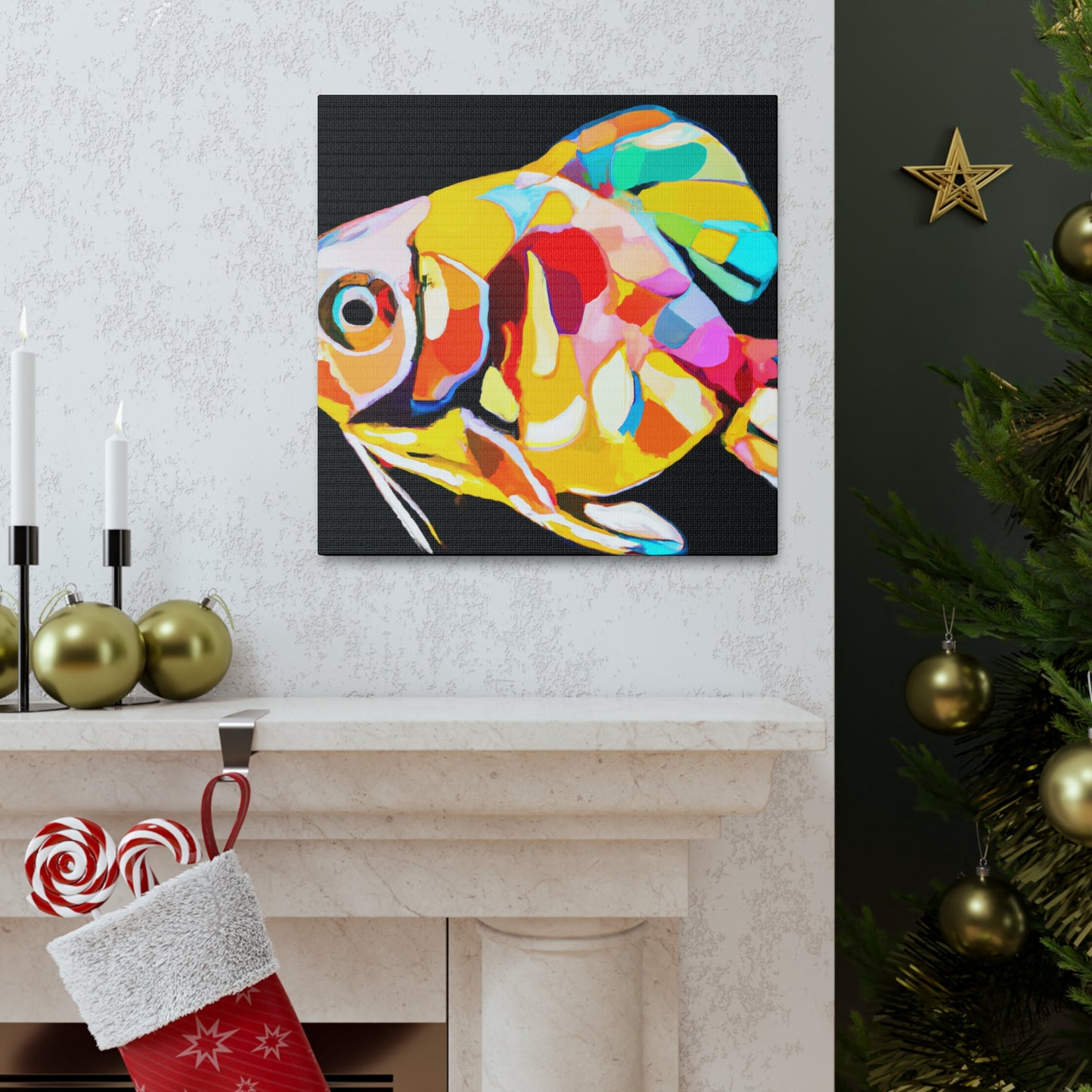 "Killifish Art Deco Dream" - Canvas