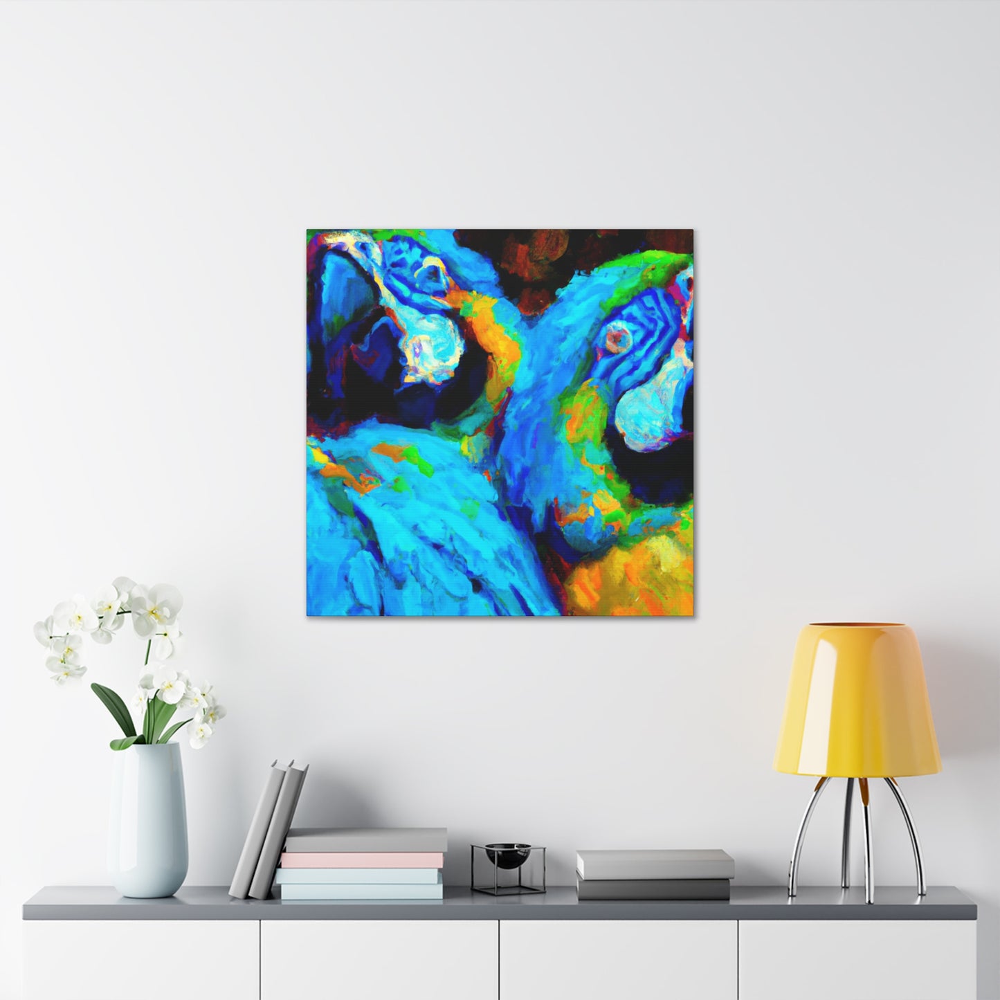 Colorful Macaw Wonders - Canvas