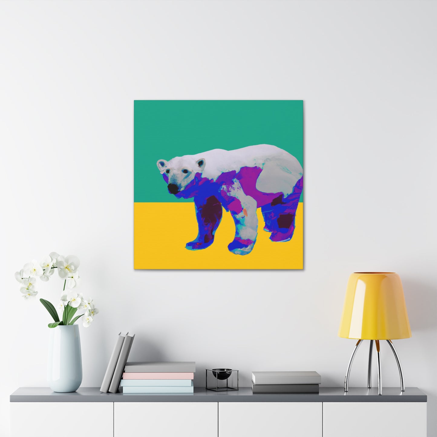 Polar Bear Pop Art - Canvas