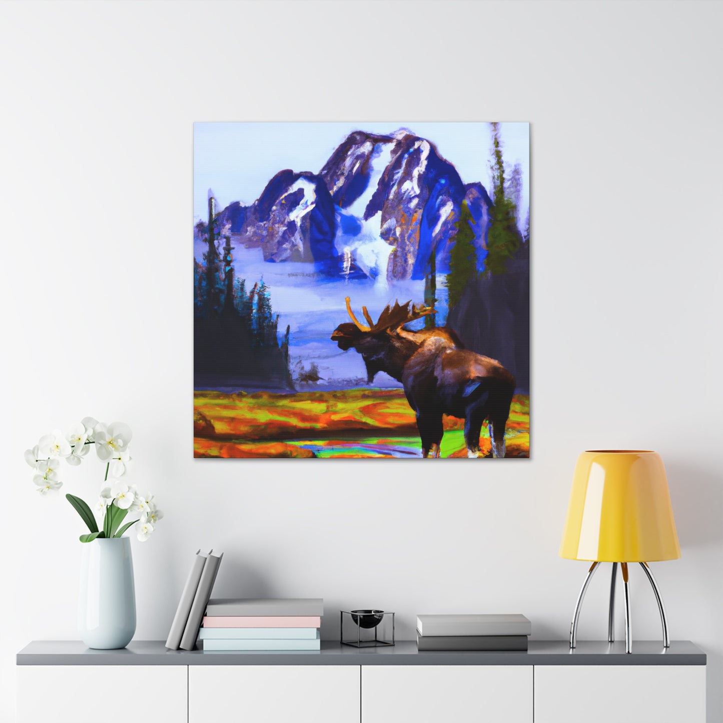 Moose at Sunrise - Canvas