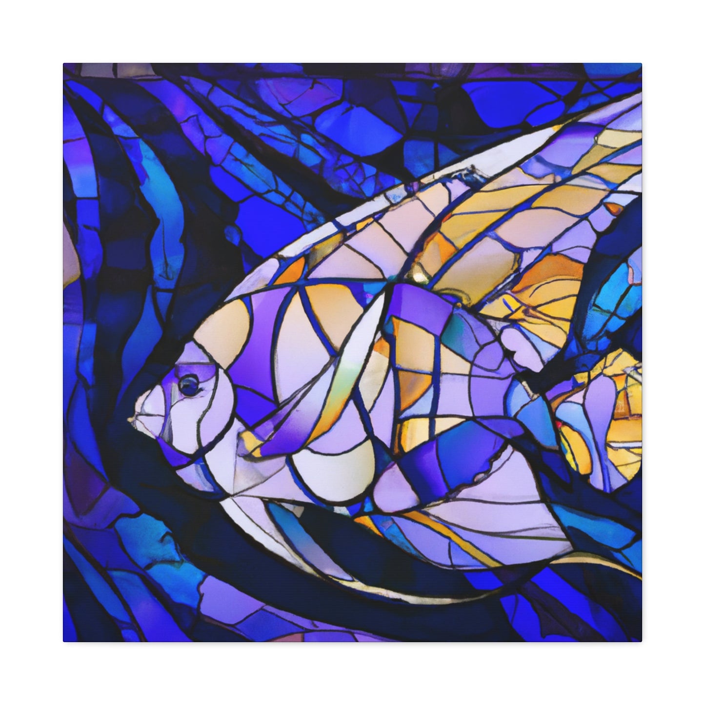 Aquatic Art Deco Angel - Canvas