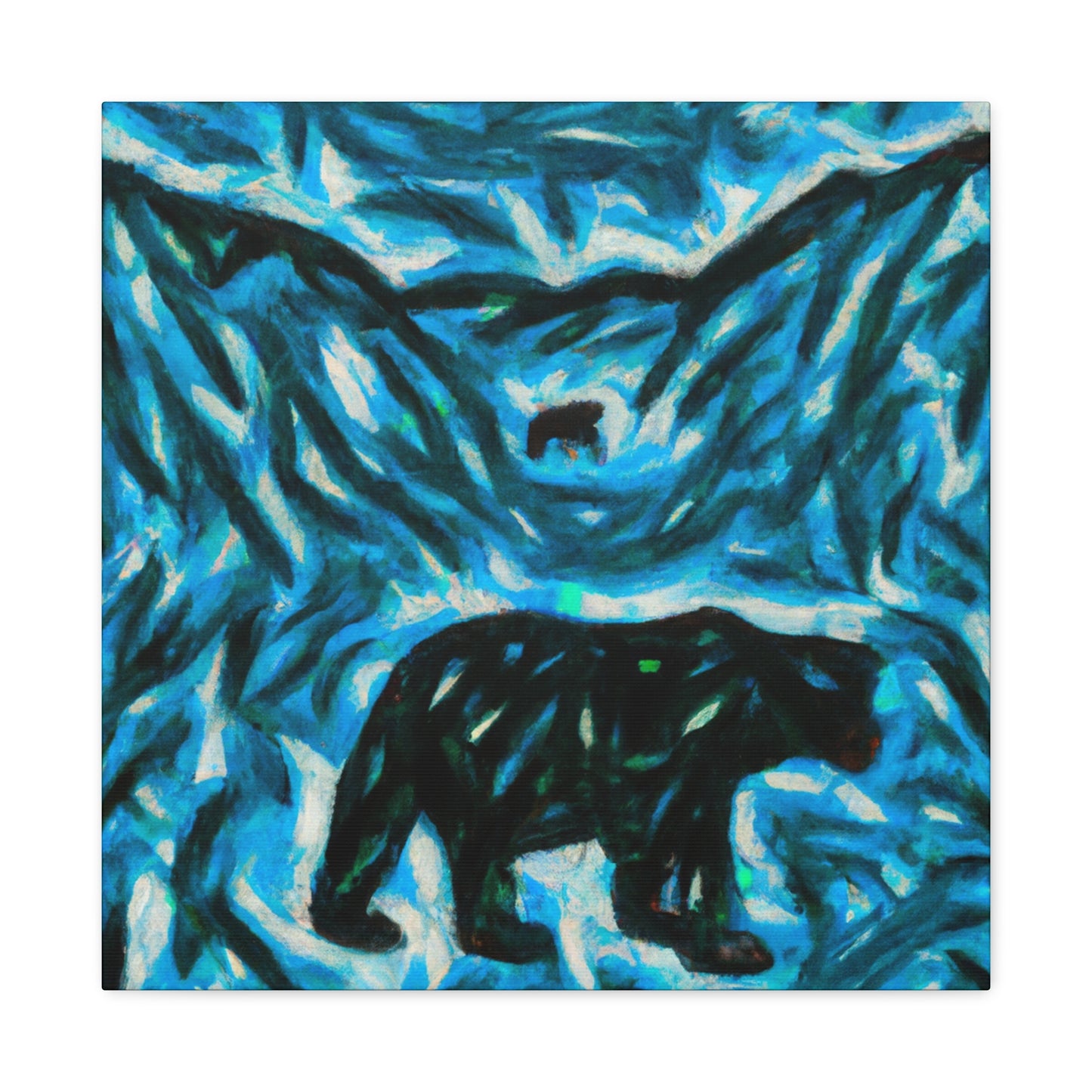 "Black Bear Abstracted" - Canvas