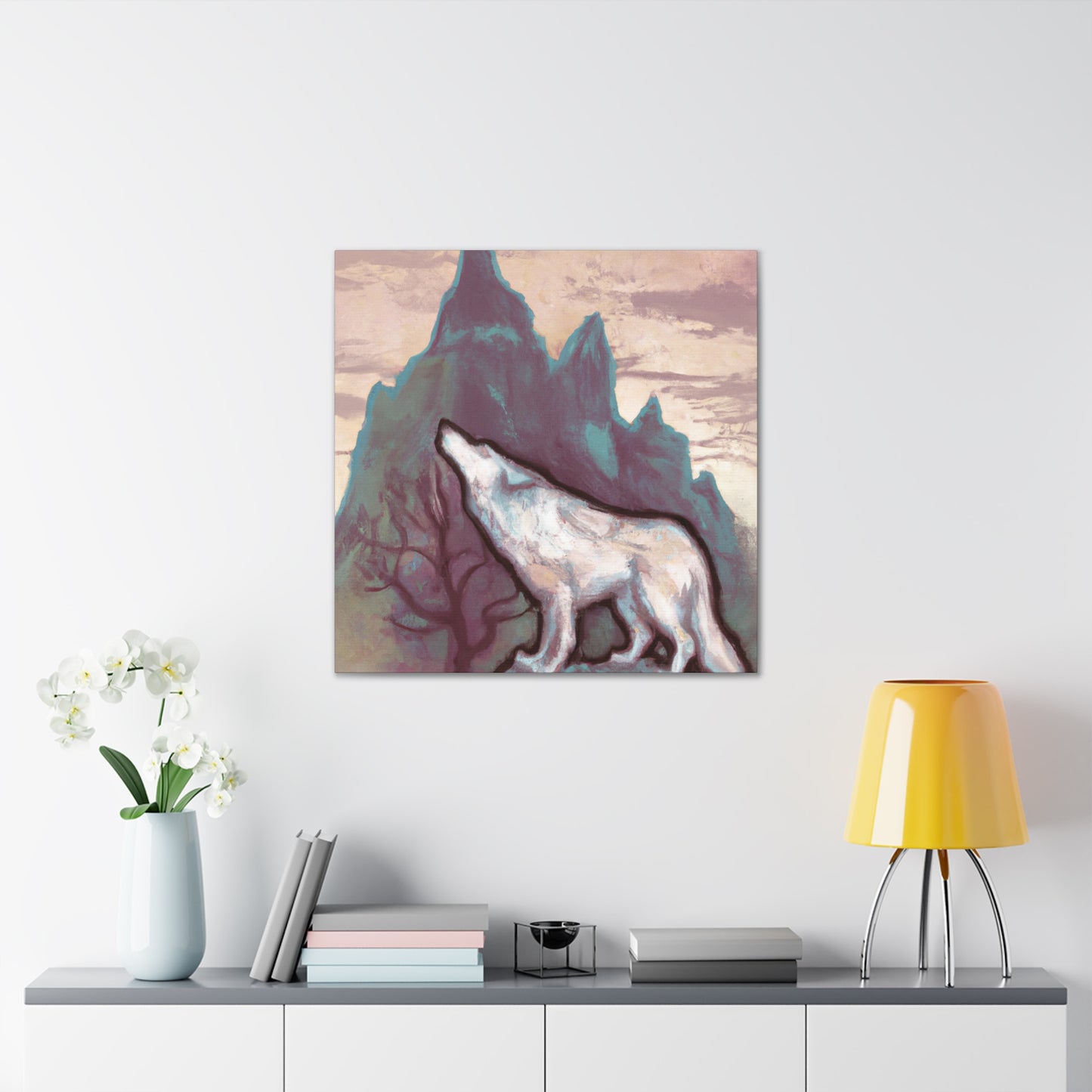 Wolf in the Moonlight - Canvas