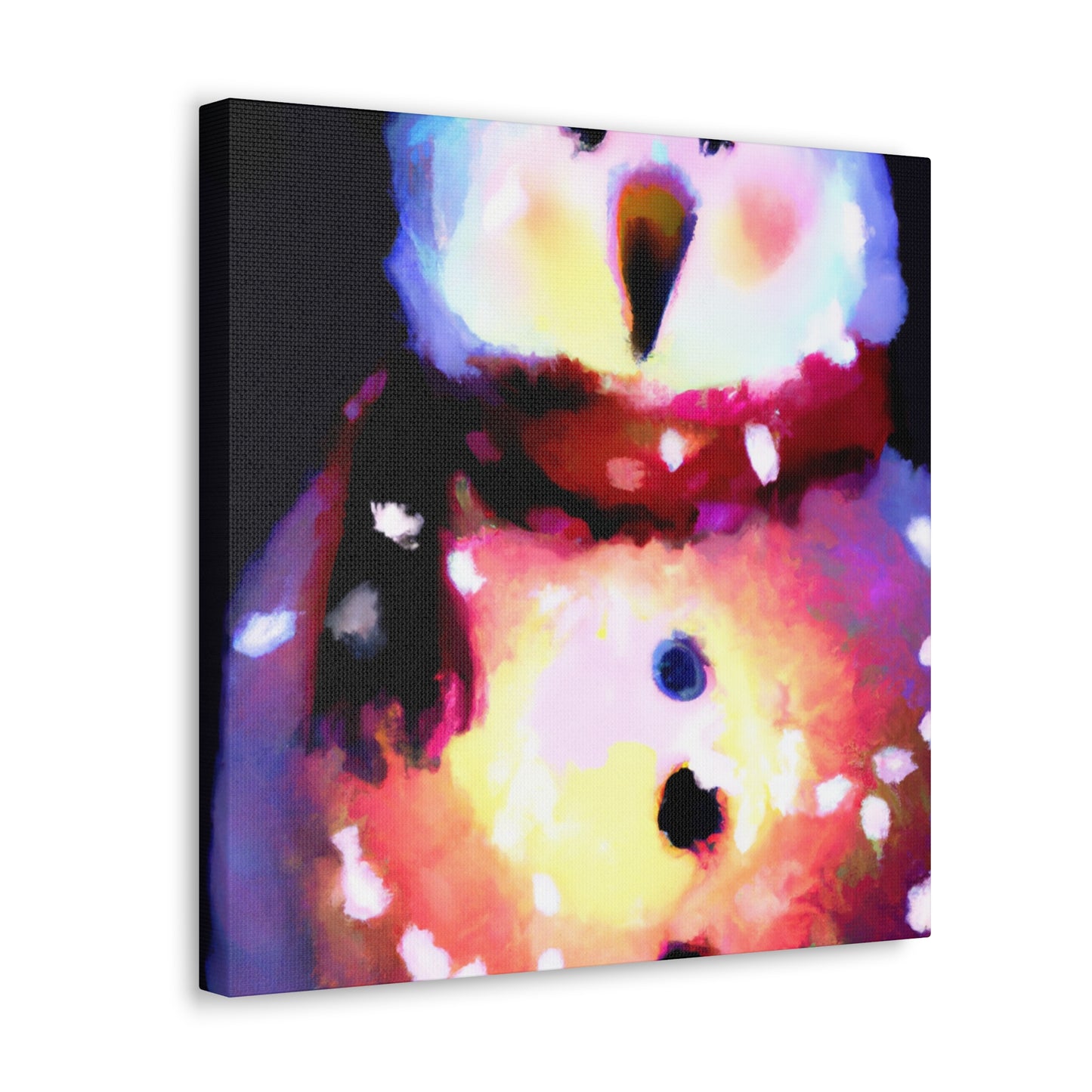 "Snowman in Winter Wonderland" - Canvas