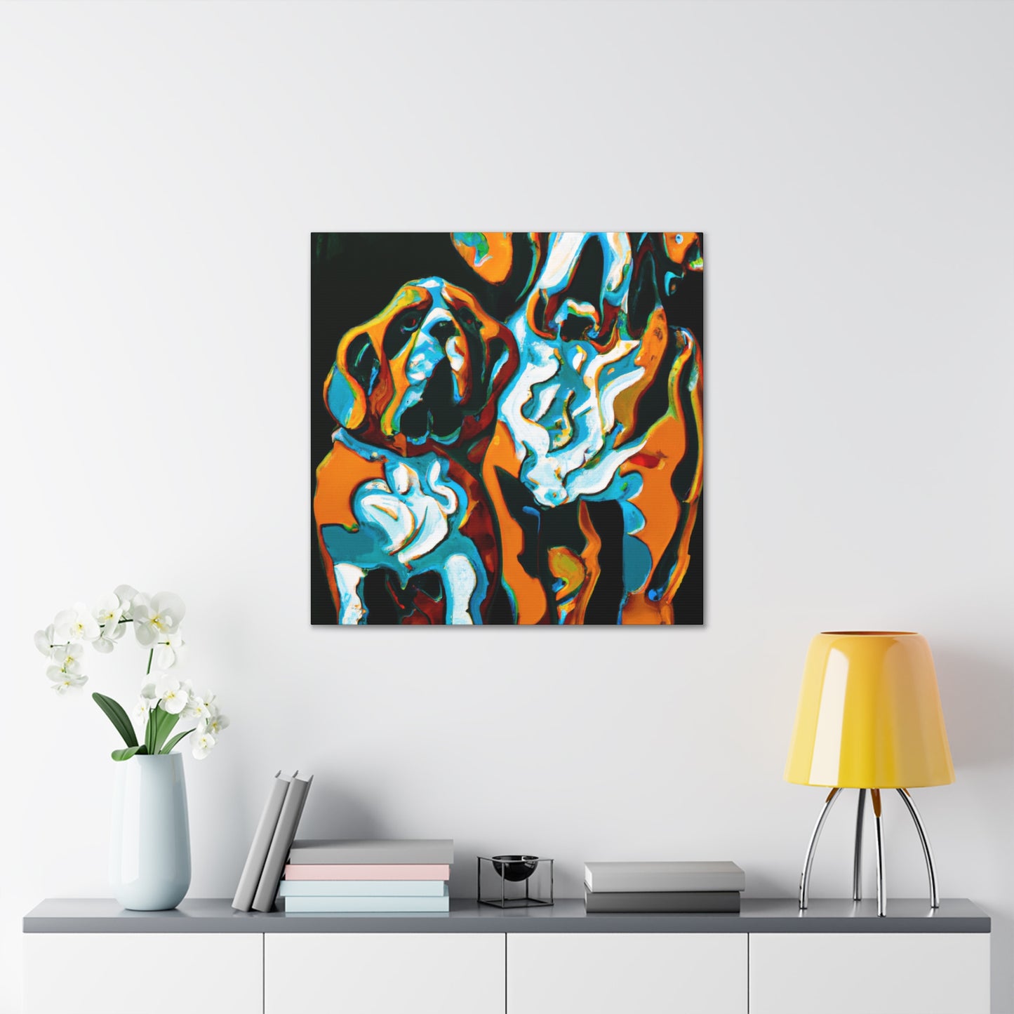 "Saint Bernard in Deco" - Canvas