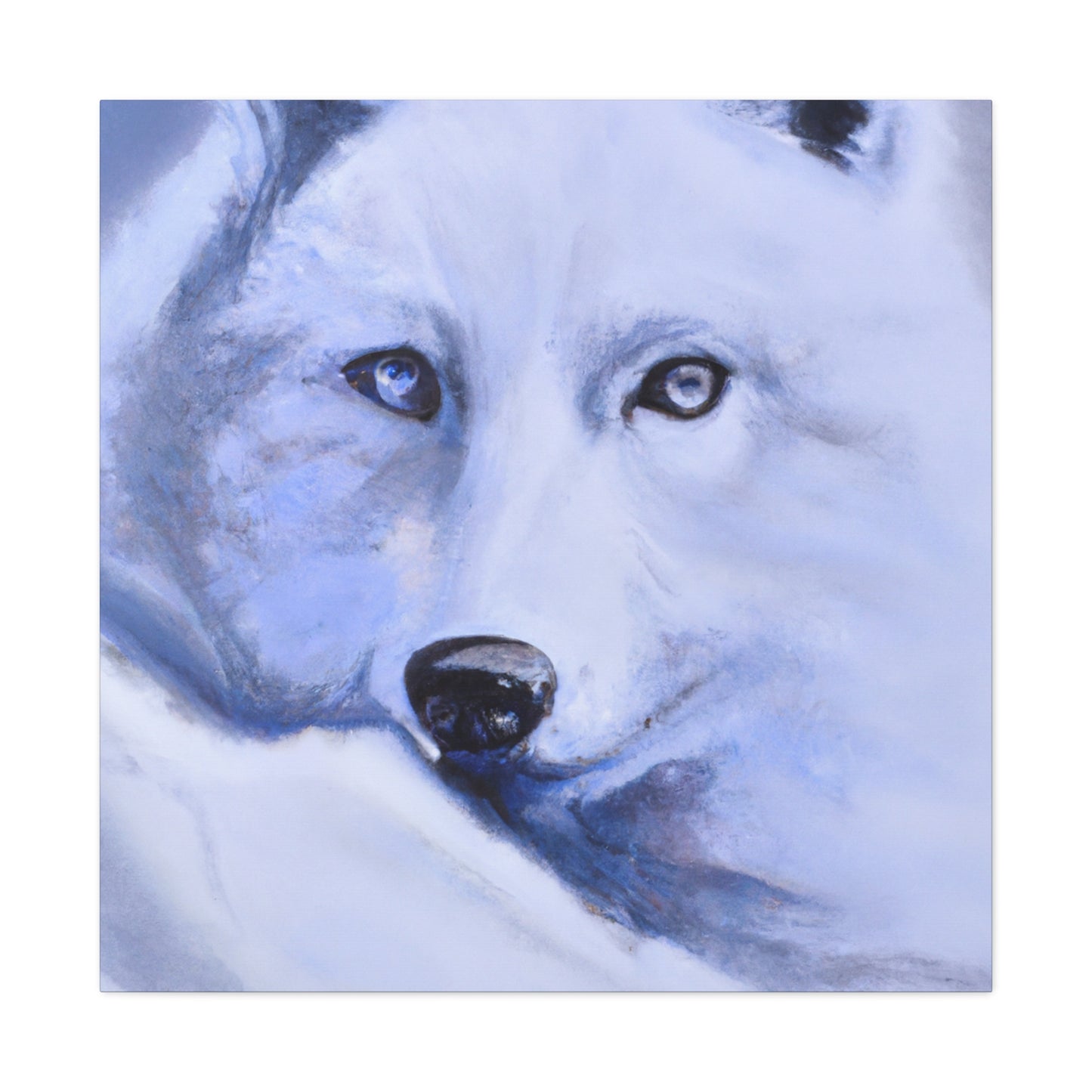 "Arctic Wolf Hyperrealism" - Canvas