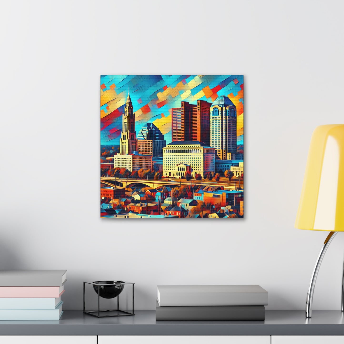 "Vibrant Columbus Dawn" - Canvas