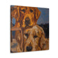 "Golden Retriever Wonderland" - Canvas