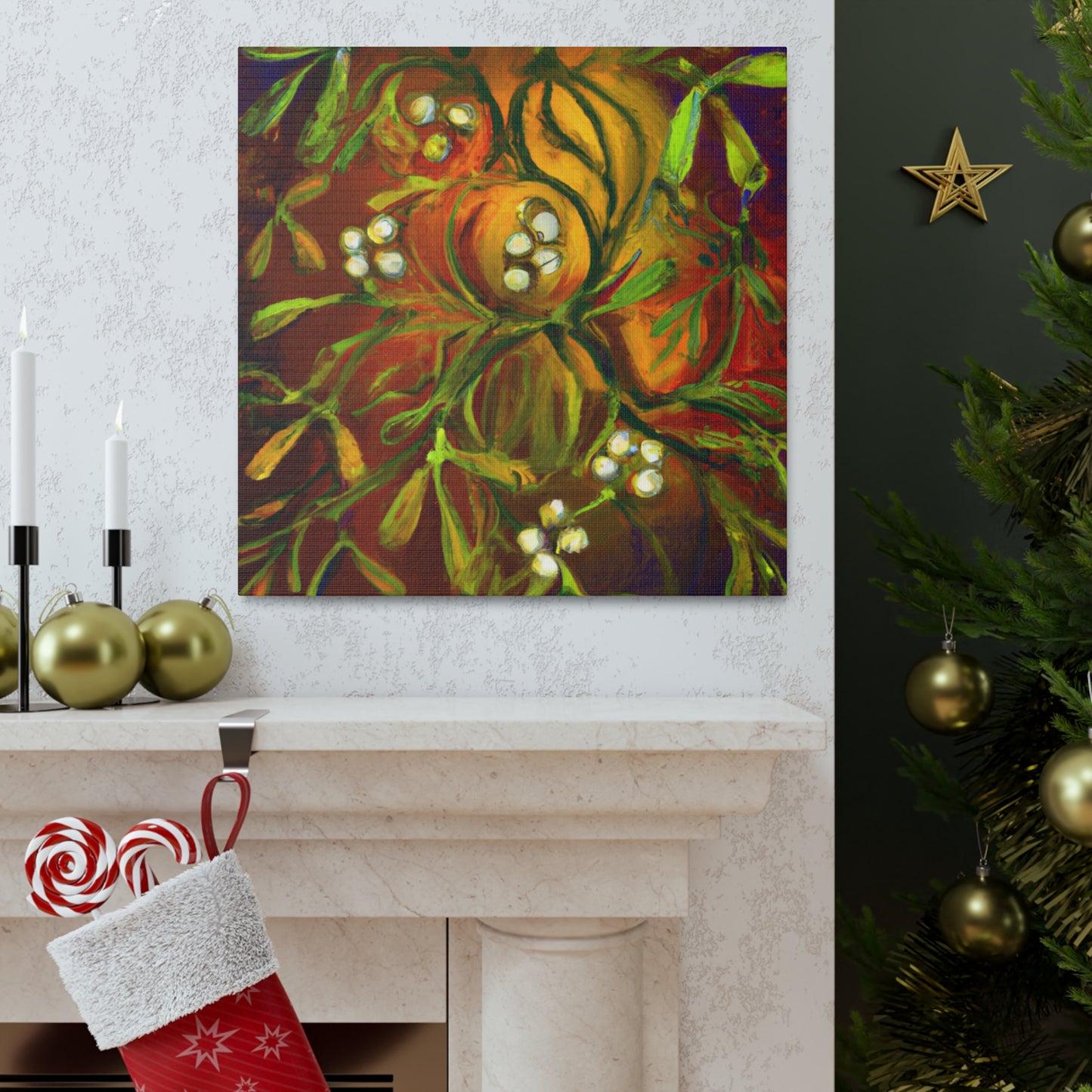 Mistletoe Magic Scene - Canvas