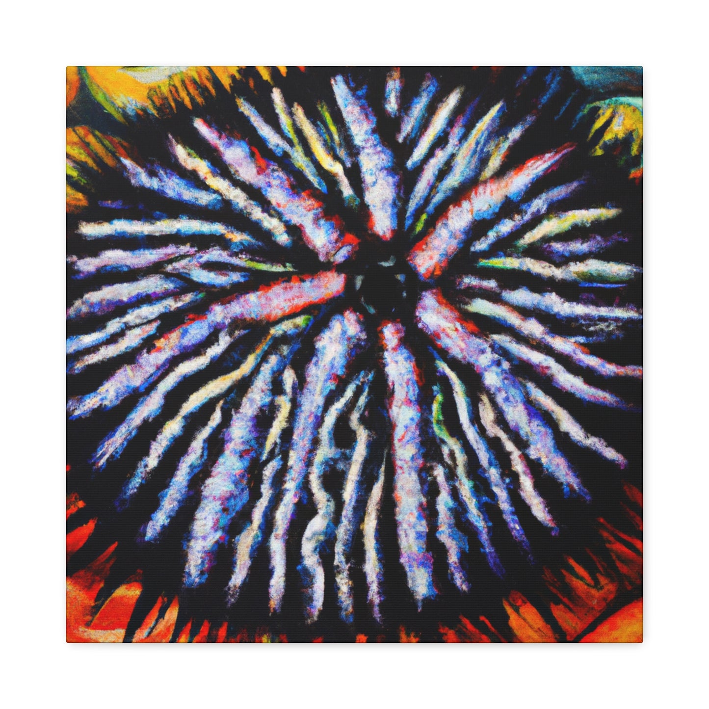 Sea Urchin Impasto - Canvas