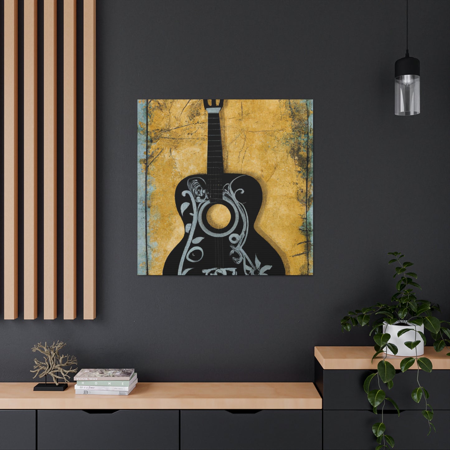 "Guitar's Resonant Melody" - Canvas