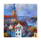 "Tudor Palace Impressionism" - Canvas