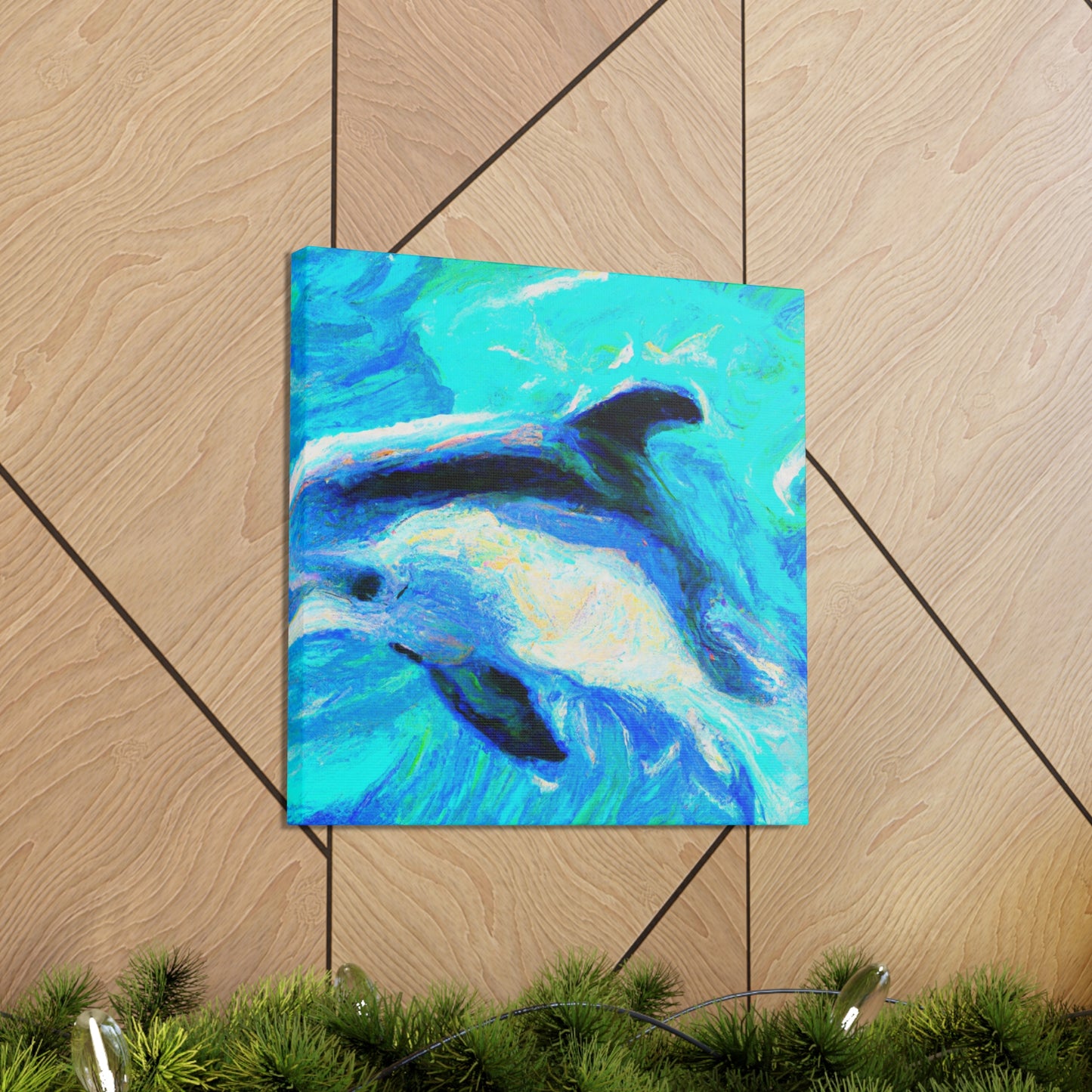 Dolphins at Playtime - Canvas