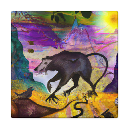 Opossum Expressionism Dream - Canvas