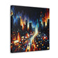 Midnight Metropolis Glow - Canvas