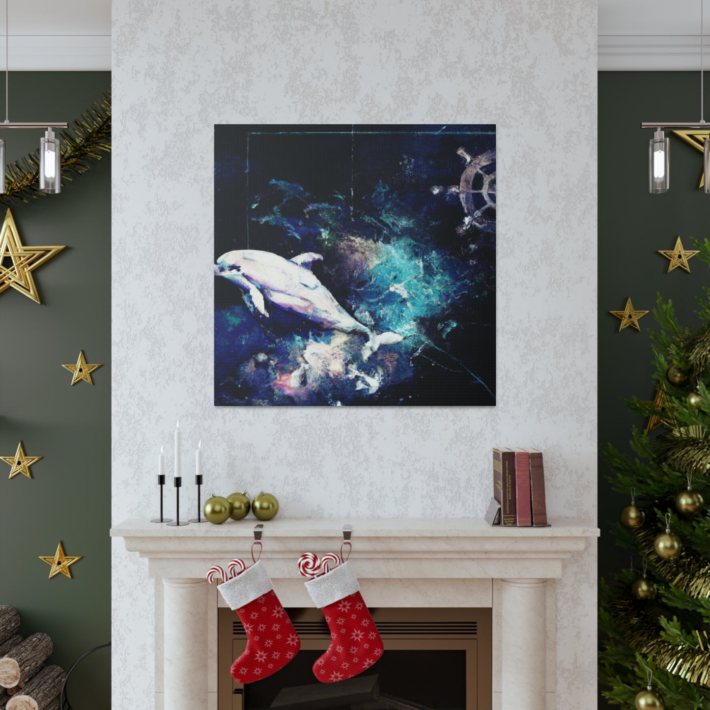 Dancing Dolphin Delight - Canvas