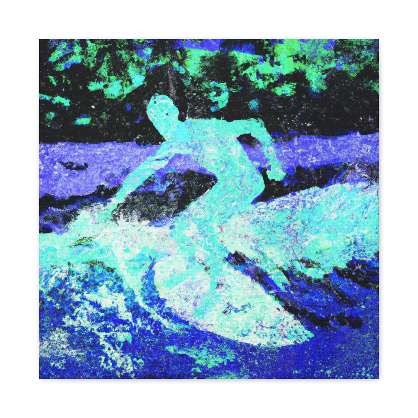 Surfers in the Waves - Canvas