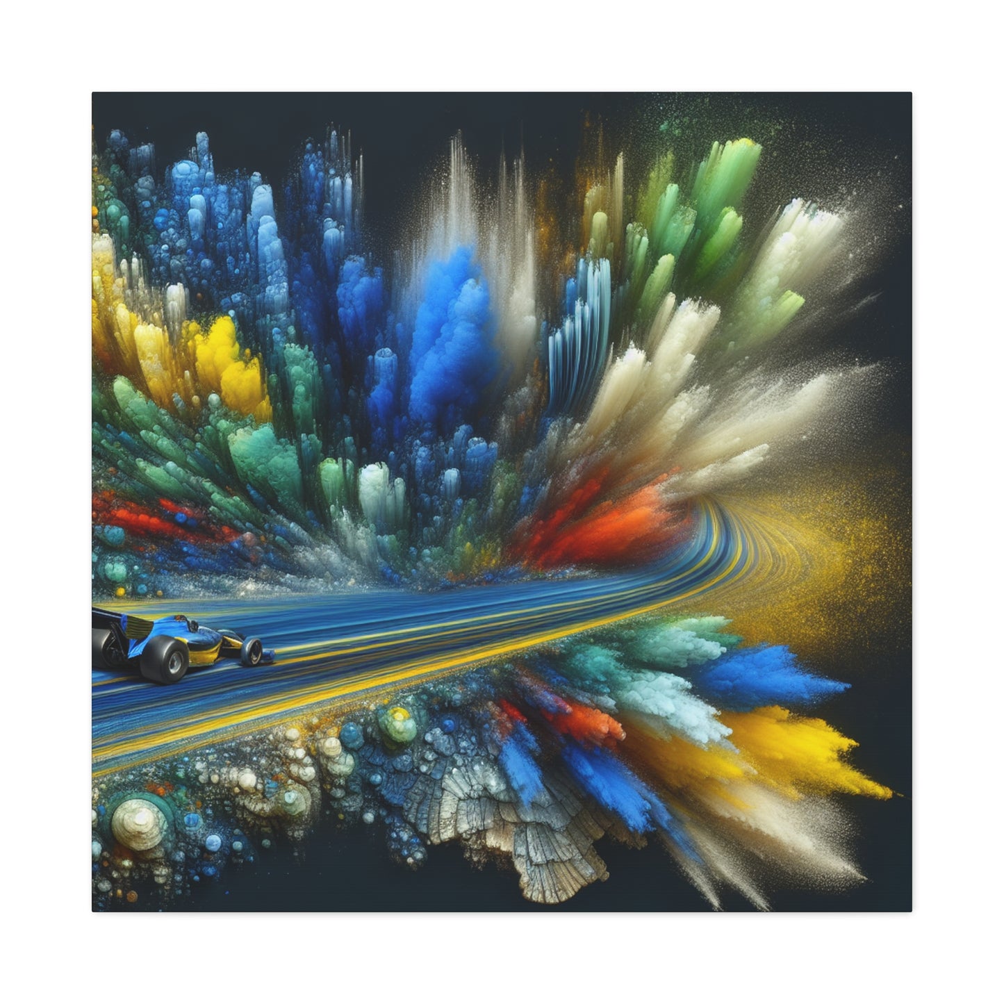 "Velocity Unleashed: Adrenaline Canvas" - Canvas