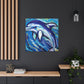 Dolphins in Expressionism - Canvas