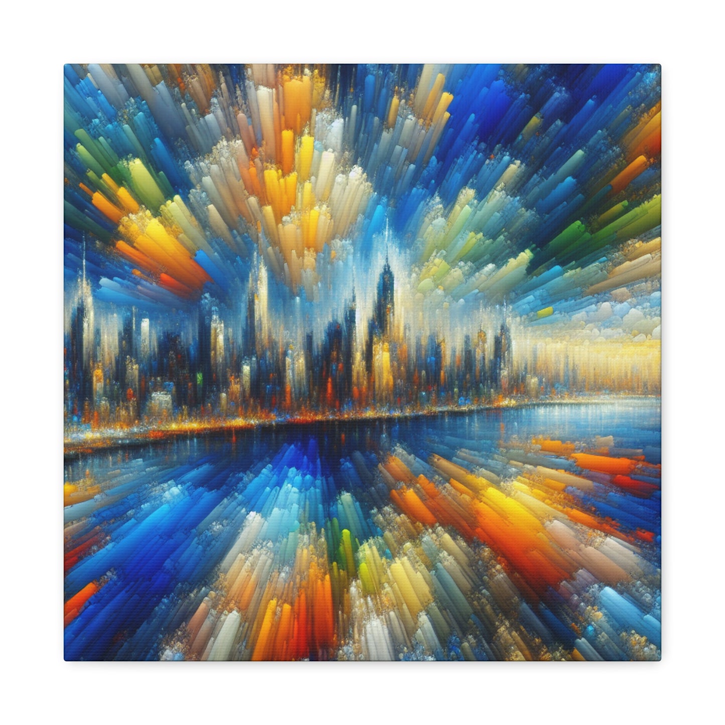 "Vibrant Metropolis Symphony" - Canvas