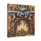 "Fireplace Hearth Splendor" - Canvas