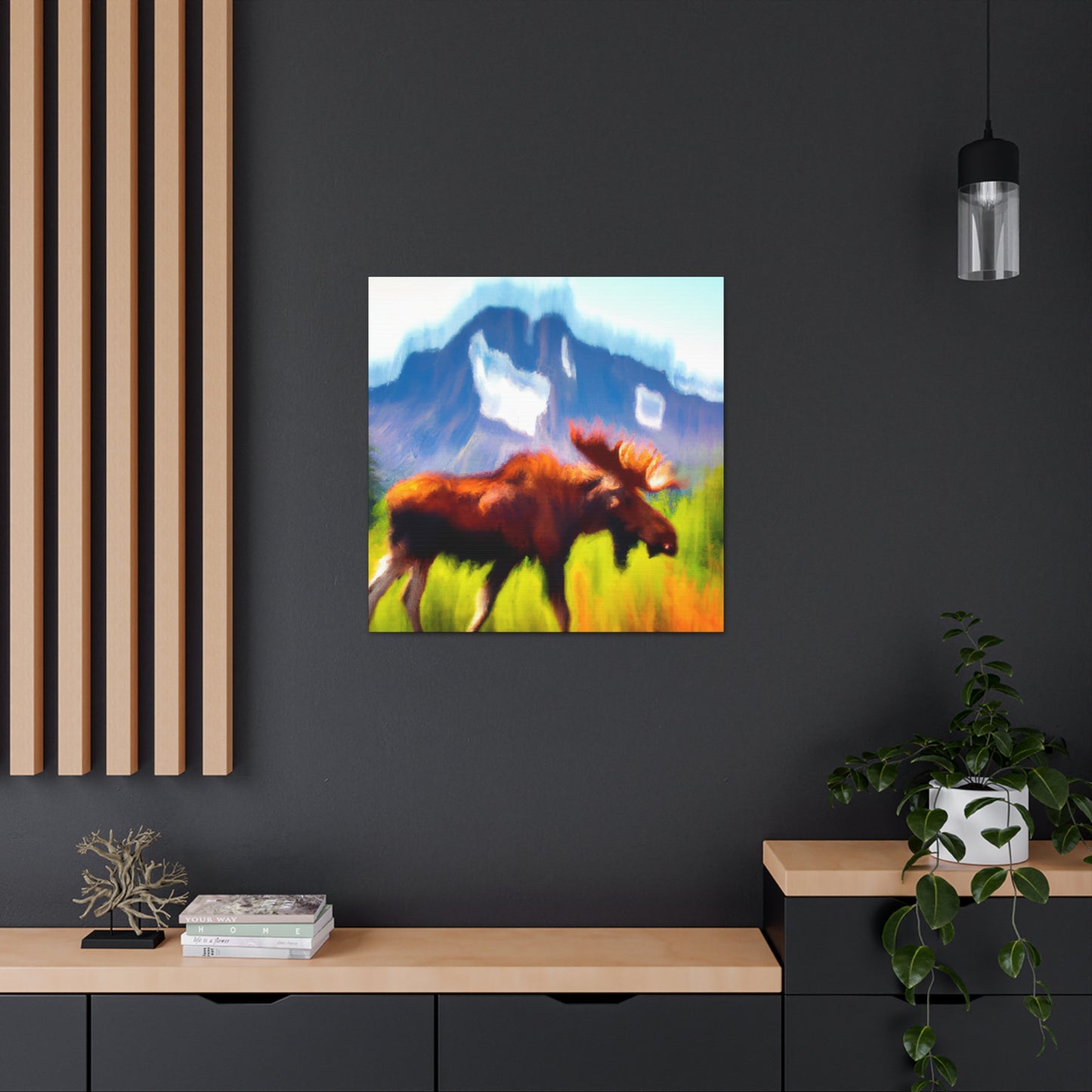 Moose in Impressionism - Canvas