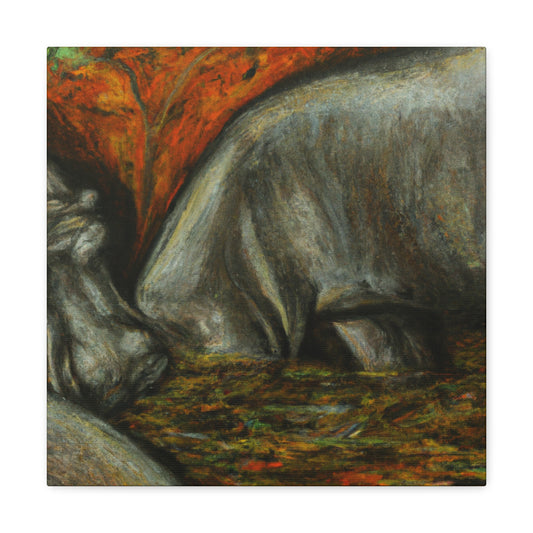 "Hippopotamus Hippo Surreal" - Canvas