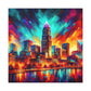 "Urban Serenade: Golden Echo" - Canvas