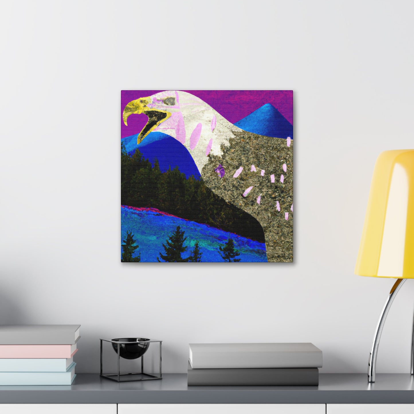 "The Bald Eagle Flies". - Canvas