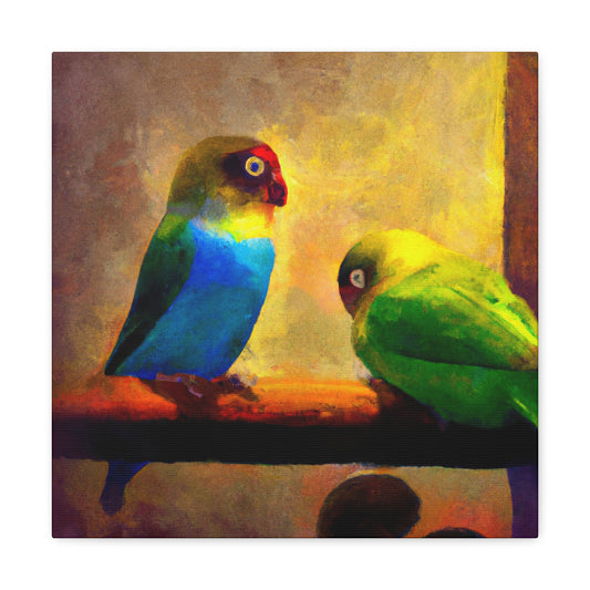 Lovebirds in Moonlight - Canvas