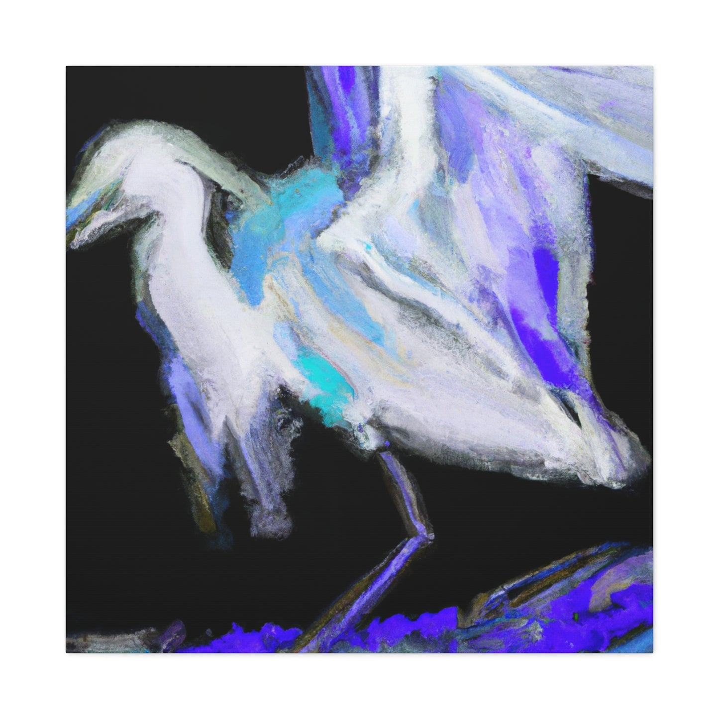 "Snowy Egret Reverie" - Canvas