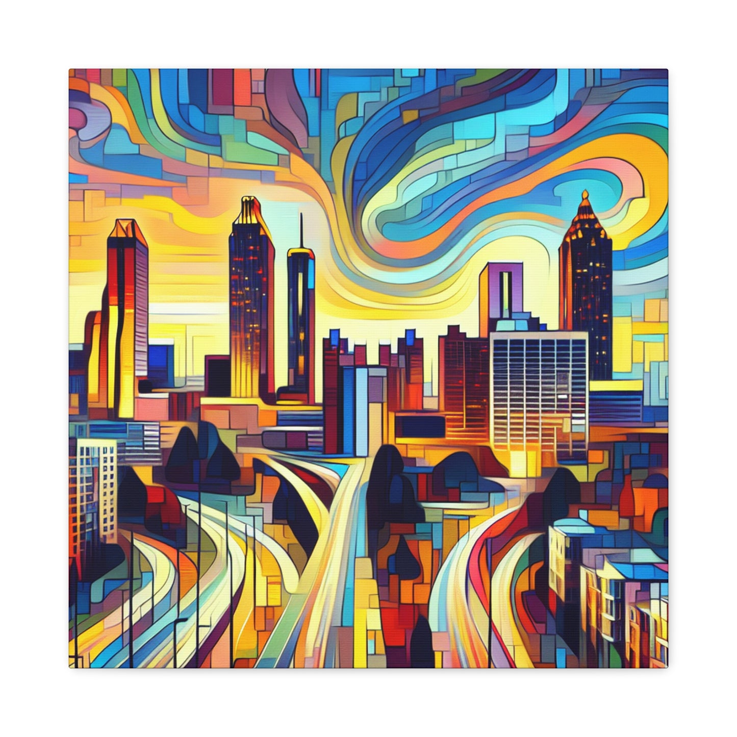 Peachtree Ascending Skyscrapers - Canvas