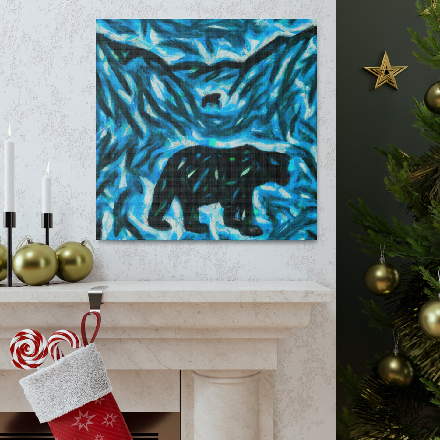 "Black Bear Abstracted" - Canvas