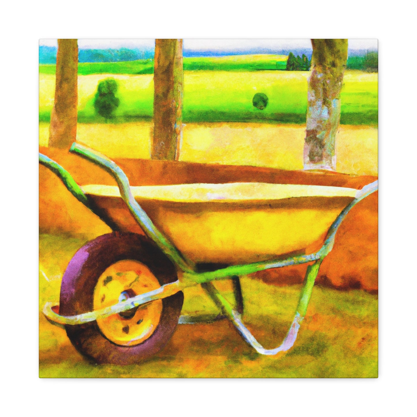 Wheelbarrow in Bloom. - Canvas