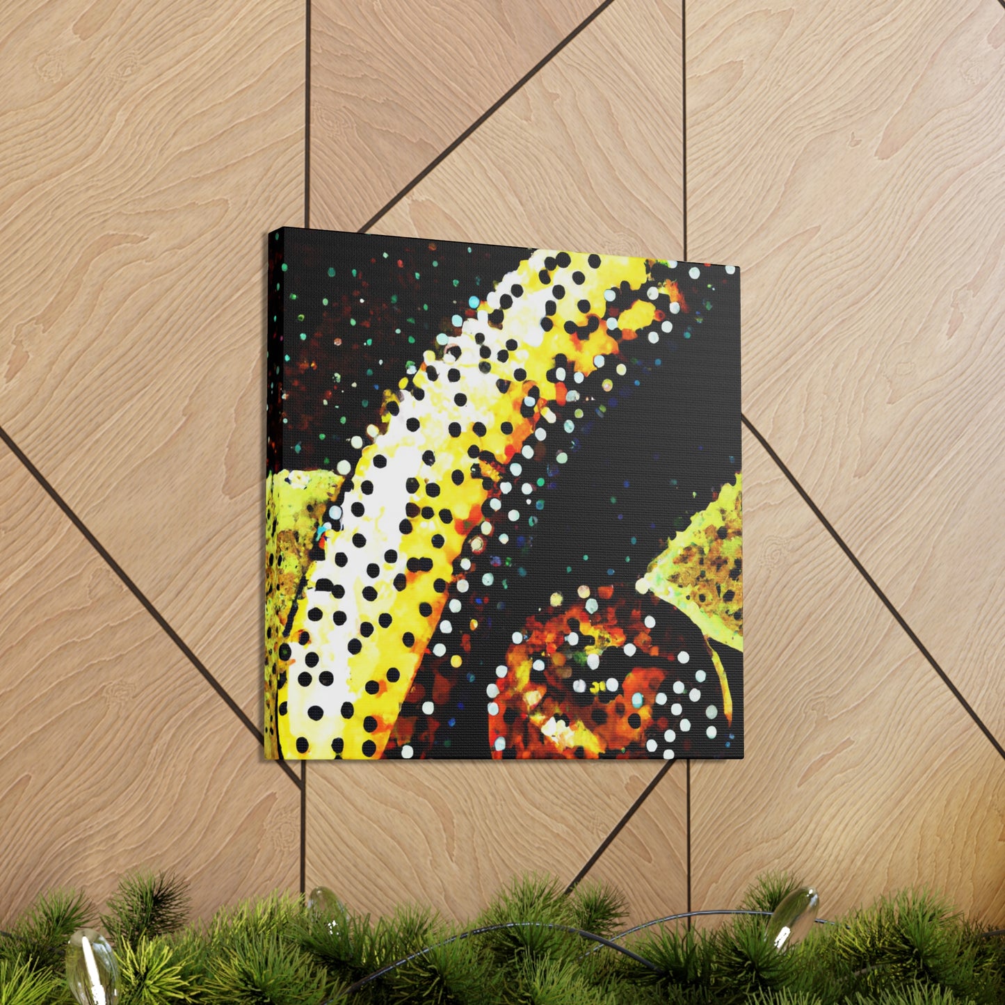 "Bananas in Pointillism" - Canvas