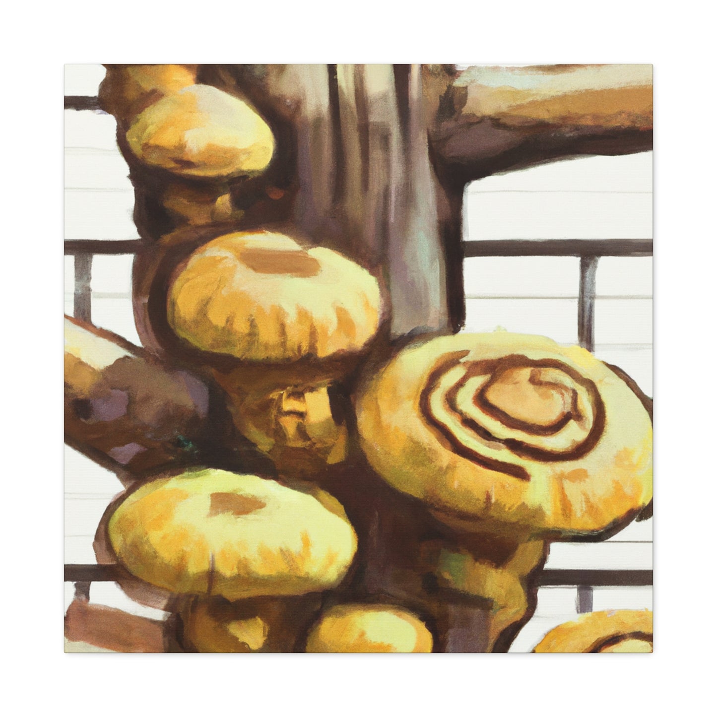 "Mushroom Marvel Shiitake" - Canvas