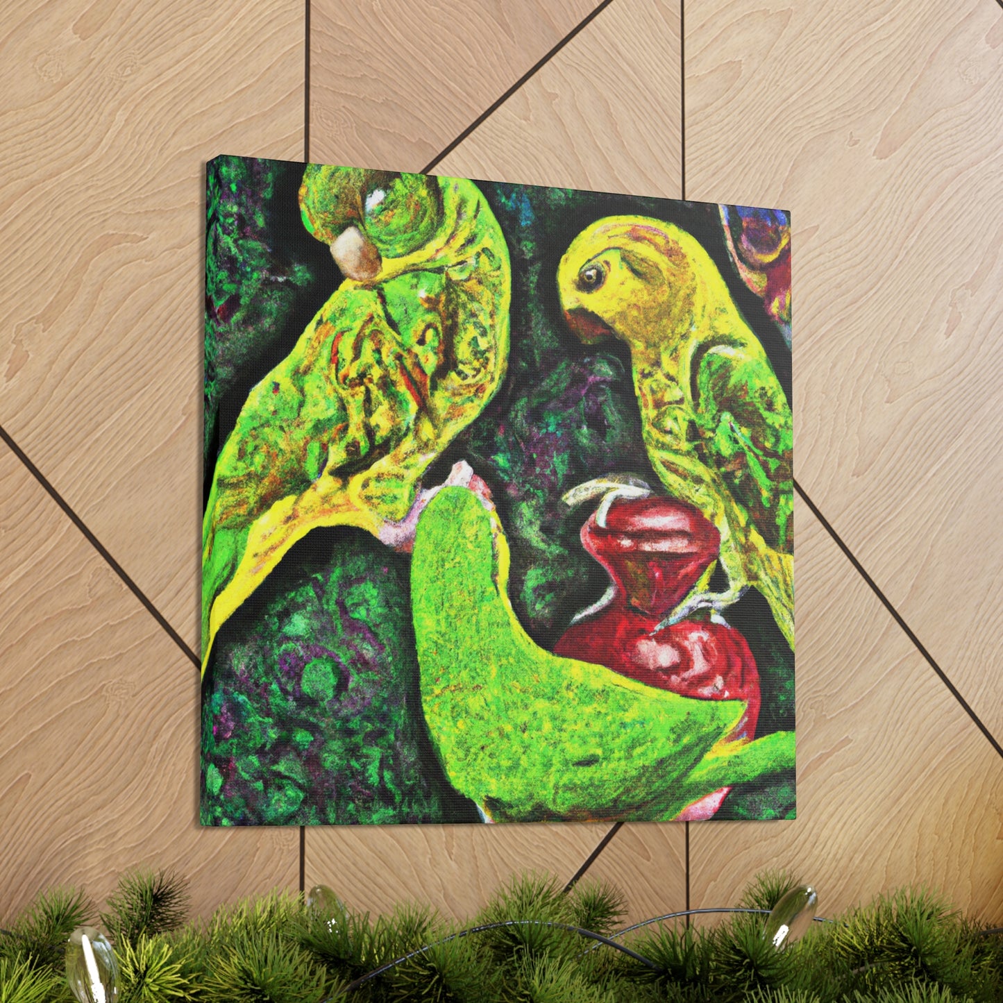 "Conures in Heavens Haze" - Canvas