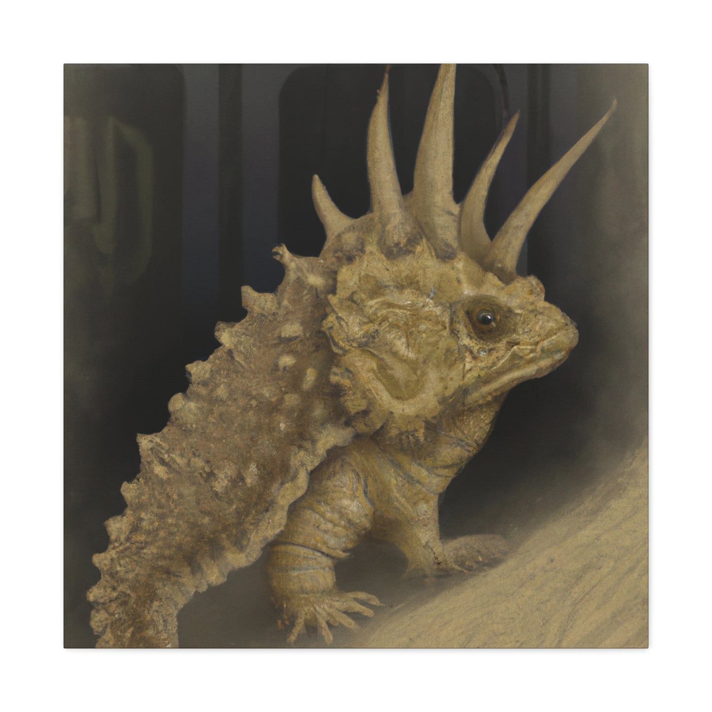 Horned Lizard Graffiti - Canvas