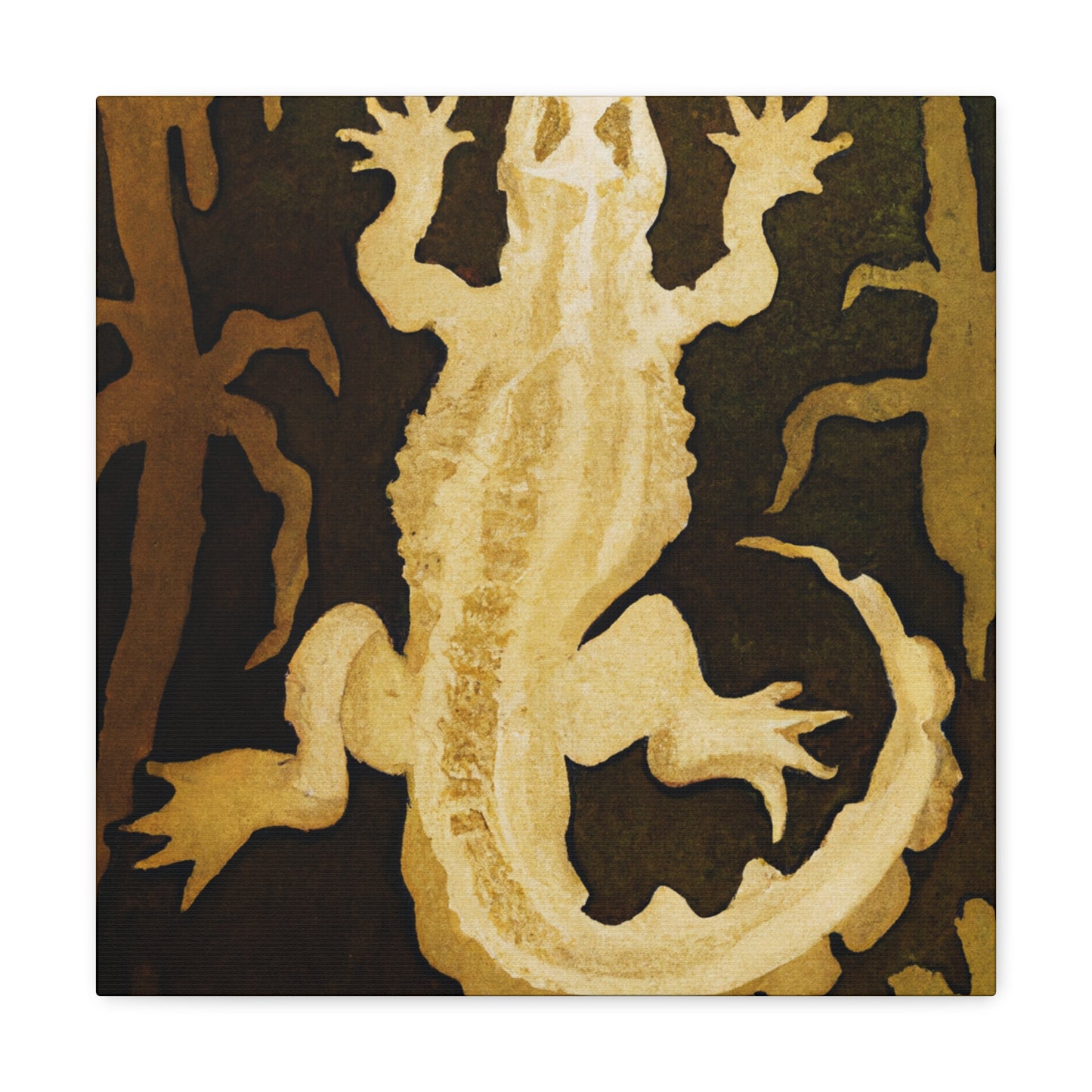 Crocodile's Art Nouveau Dream - Canvas